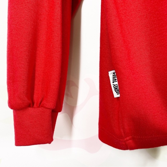 ACME Clothing Looney Tunes Embroidered Red Turtleneck Oversized Shirt XL - Picture 3 of 8